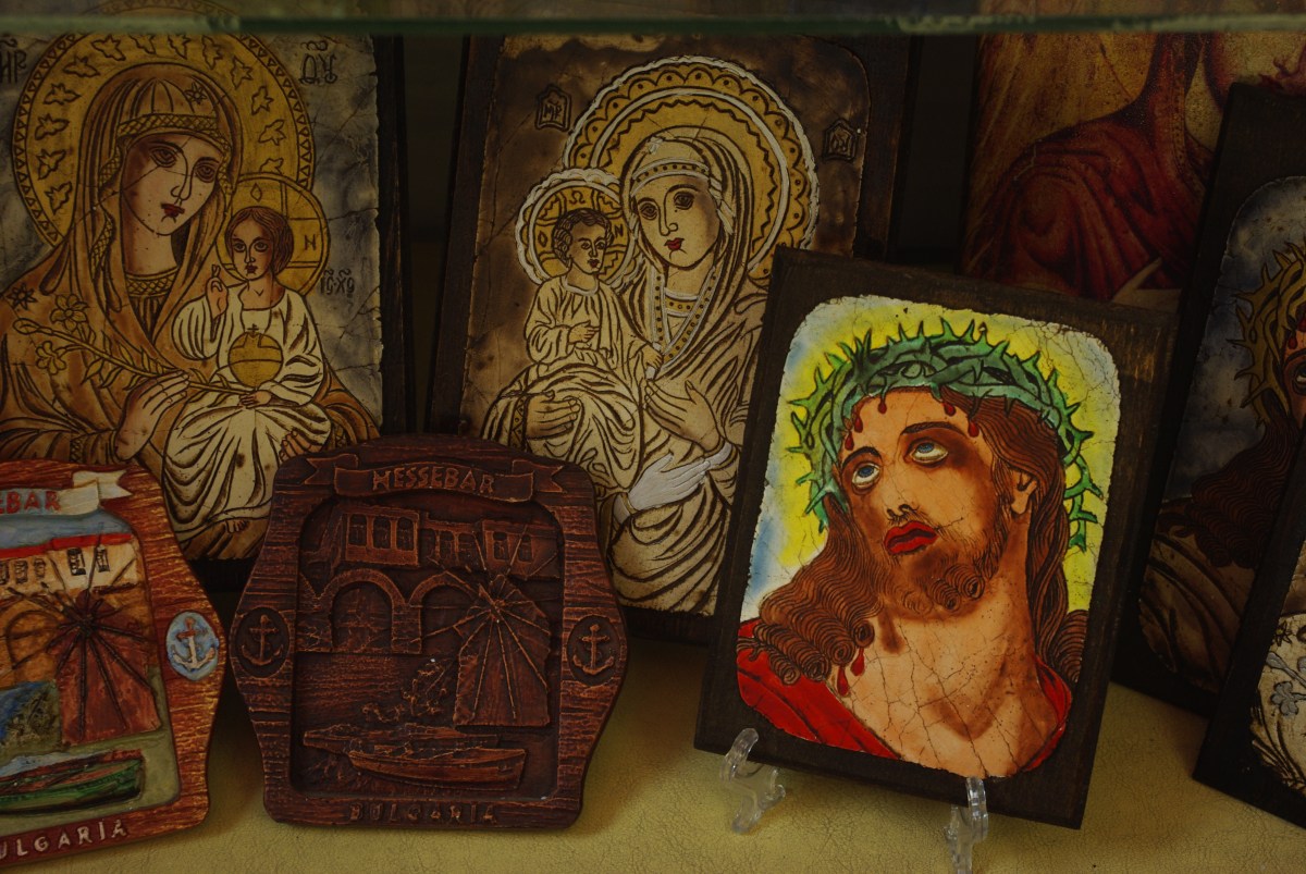 Religious icons for sale in Bulgaria