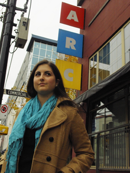 Erica Babins, an ARC resident, shares a studio with a roommate to keep her rent affordable.